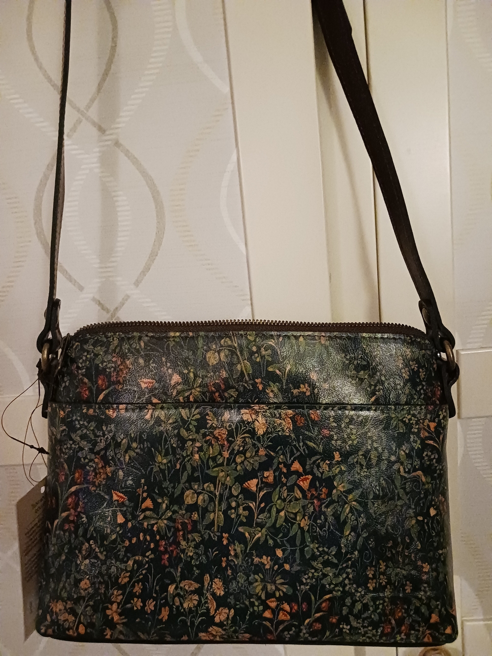 Patricia Nash Avellino Crossbody P062707X Genuine Leather Tuscan Fields - Picture 8 of 16
